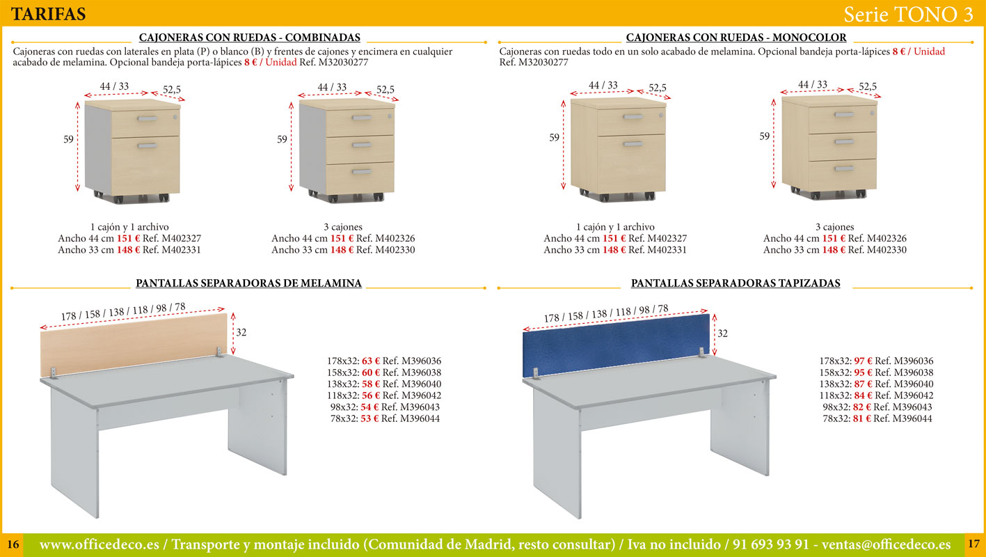 mesas-operativas-tono3-8 Mesas de oficina Serie Tono 3.