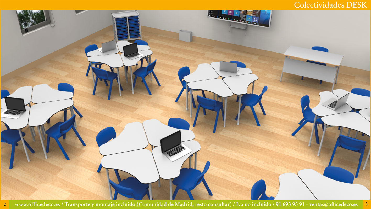 evaluar Ocurrir Ananiver Mesas para aulas de formación | OfficeDeco
