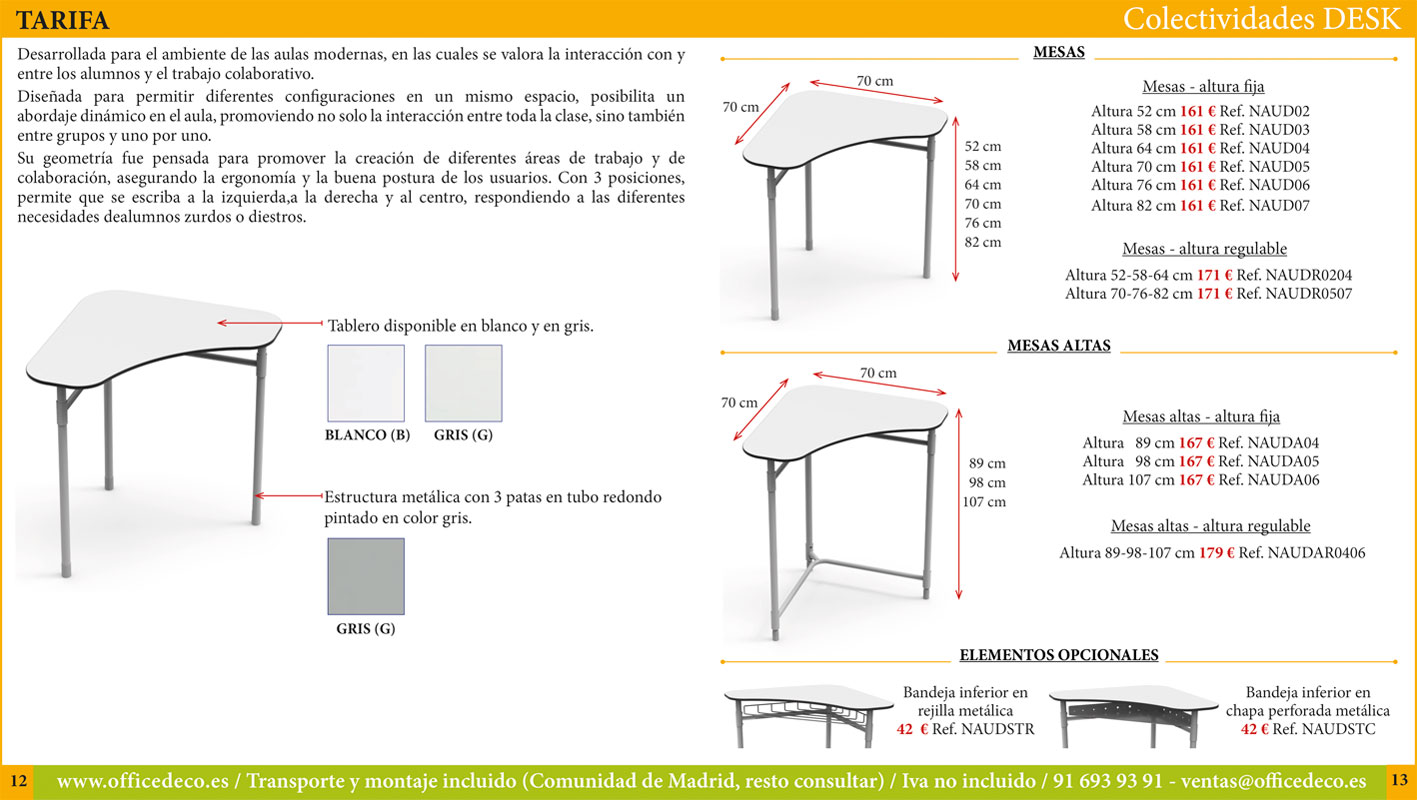 mobiliario-comunicacion-visual-DESK-6 Mesas para aulas de formación