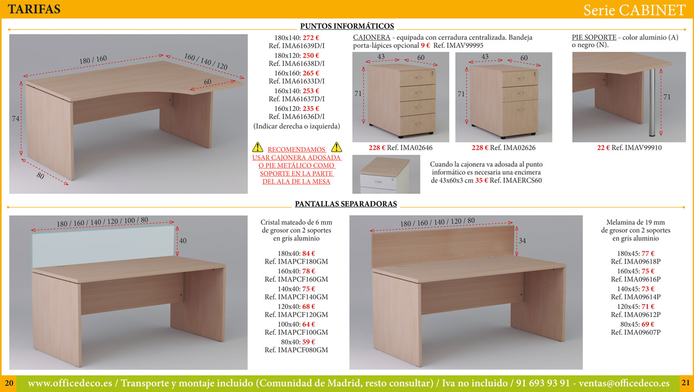 mesas-operativas-CABINET-10 Muebles de oficina serie Cabinet