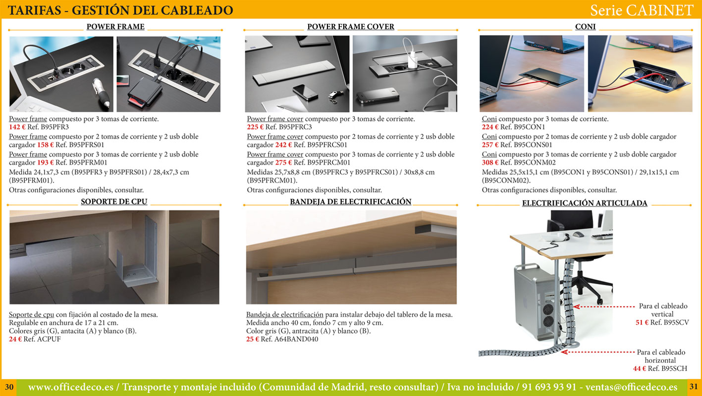 mesas-operativas-CABINET-15 Muebles de oficina serie Cabinet