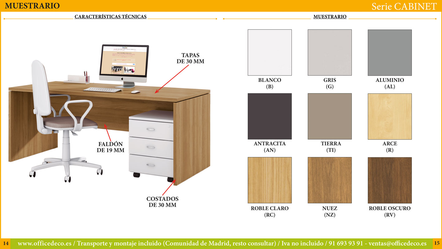 mesas-operativas-CABINET-7 Muebles de oficina serie Cabinet