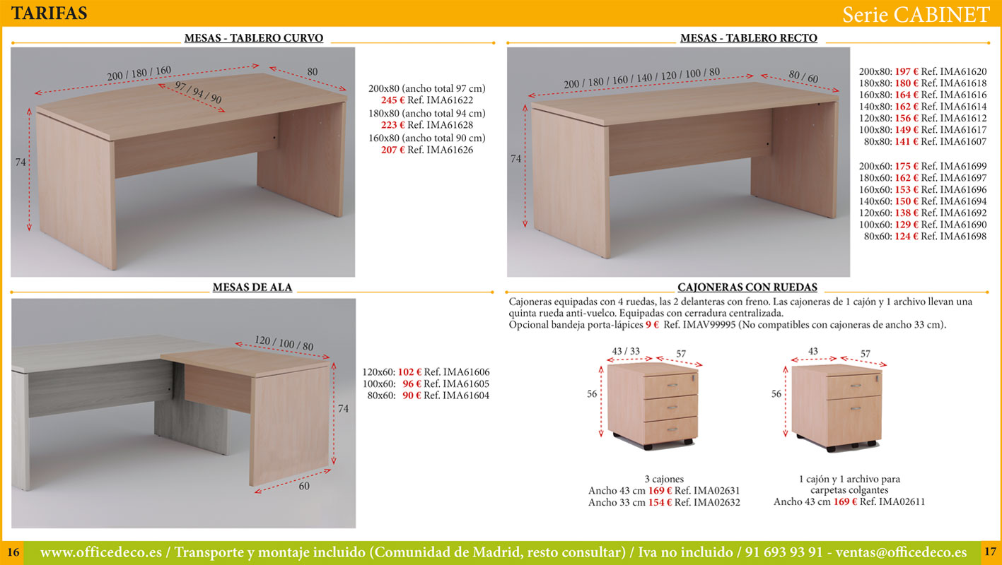 mesas-operativas-CABINET-8 Muebles de oficina serie Cabinet