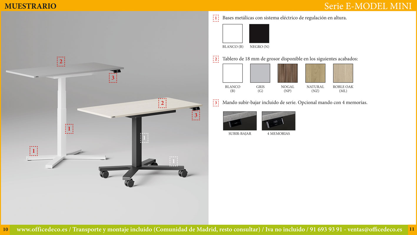 mesas-regulables-EMODEL-MINI-5 Mesas de oficina regulables en altura E-Model Mini