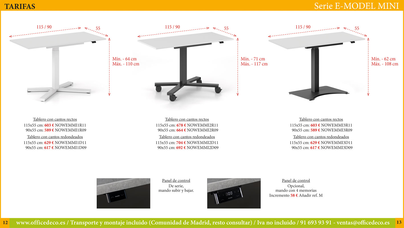 mesas-regulables-EMODEL-MINI-6 Mesas de oficina regulables en altura E-Model Mini