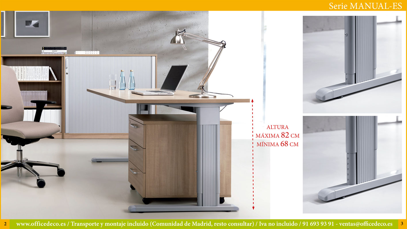 mesas-regulables-manual-ES-1 Mesas de oficina regulables en altura manual.