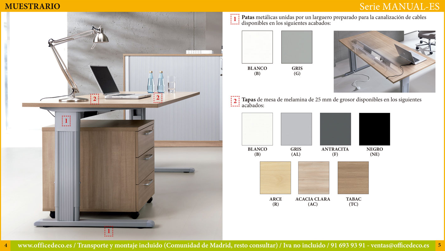 mesas-regulables-manual-ES-2 Mesas de oficina regulables en altura manual.