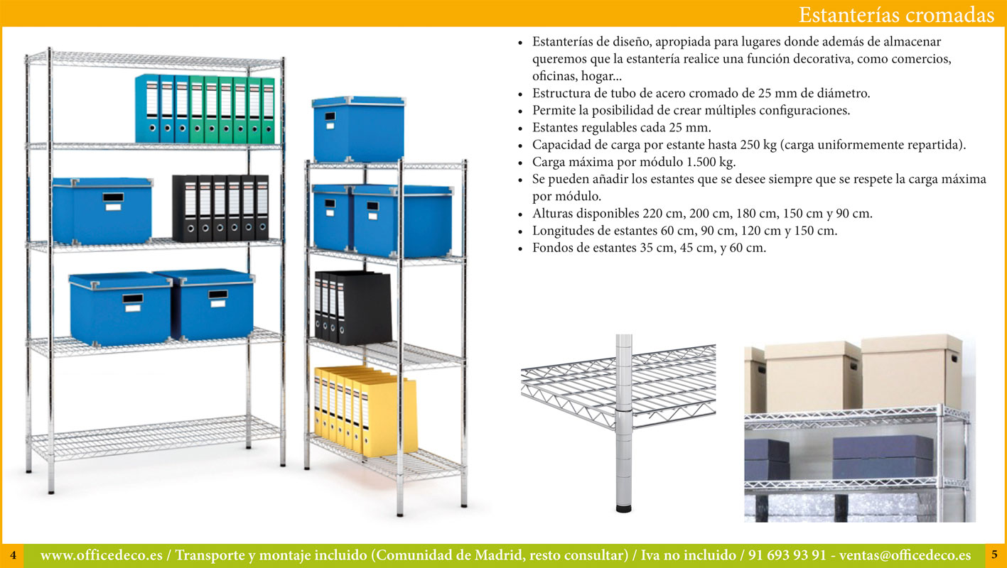 Estanterias metalicas para material de oficina