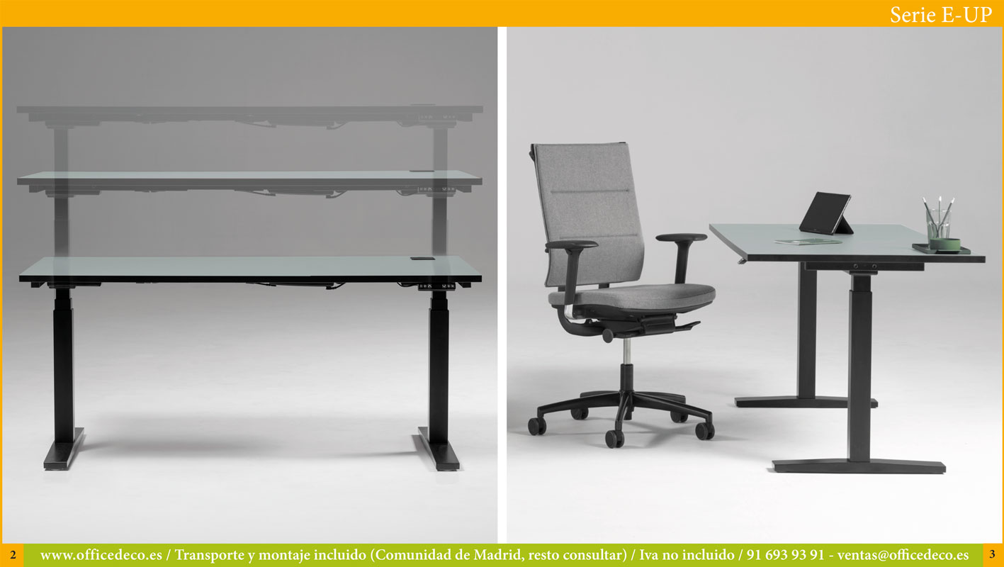mesas-regulables-E-UP-1 Mesas de oficina regulables en altura eléctrica E-UP .