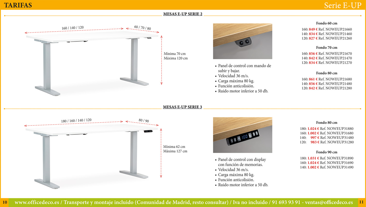 mesas-regulables-E-UP-5 Mesas de oficina regulables en altura eléctrica E-UP .