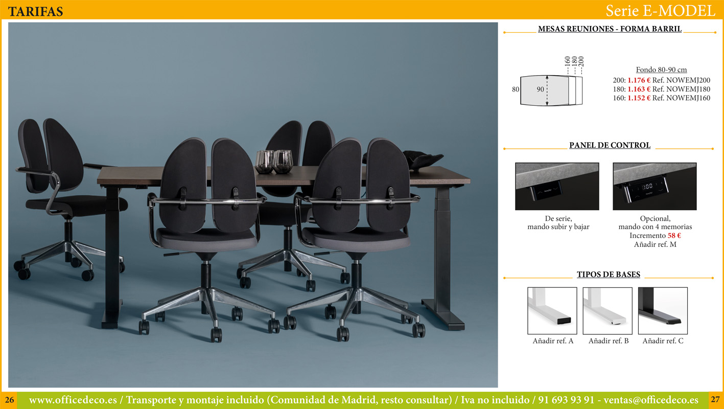 mesas-regulables-EMODEL-13 Mesas de oficina regulables en altura eléctrica serie EMODEL.