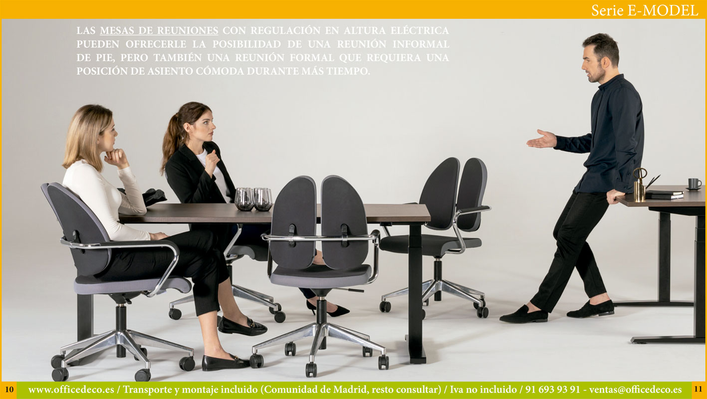 mesas-regulables-EMODEL-5 Mesas de oficina regulables en altura eléctrica serie EMODEL.