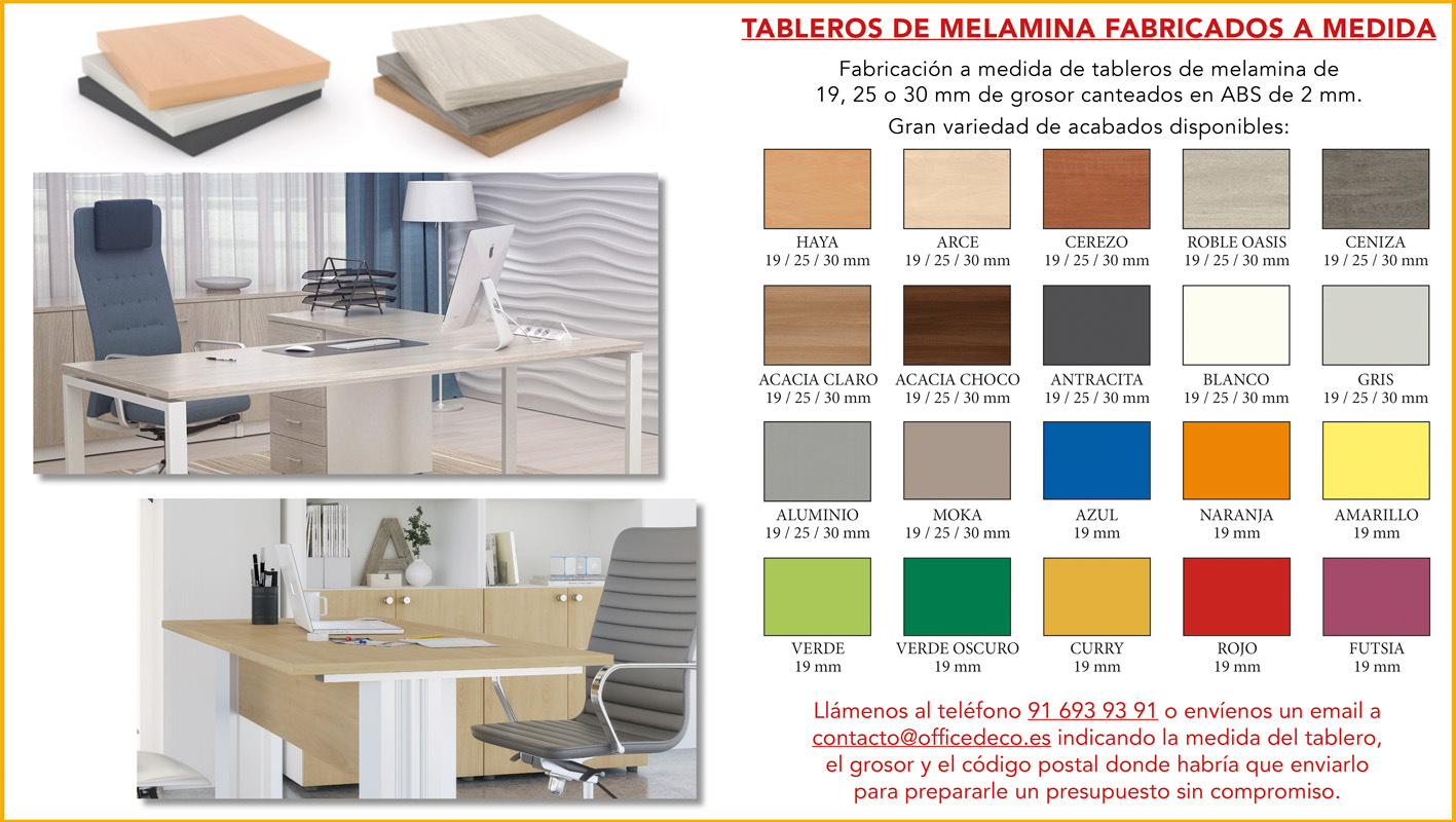 Fabricación tableros de melamina a medida.