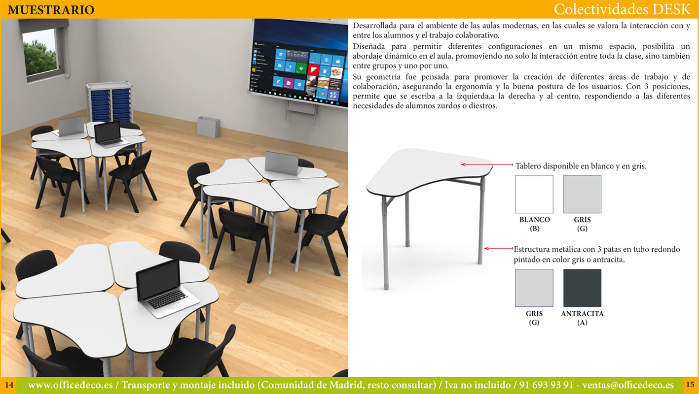mobiliario-comunicacion-visual-DESK-7 Mesas y sillas aulas de formación
