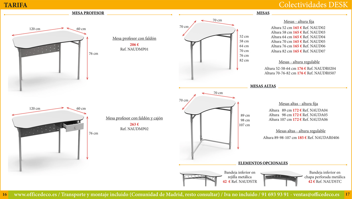 mobiliario-comunicacion-visual-DESK-8 Mesas y sillas aulas de formación