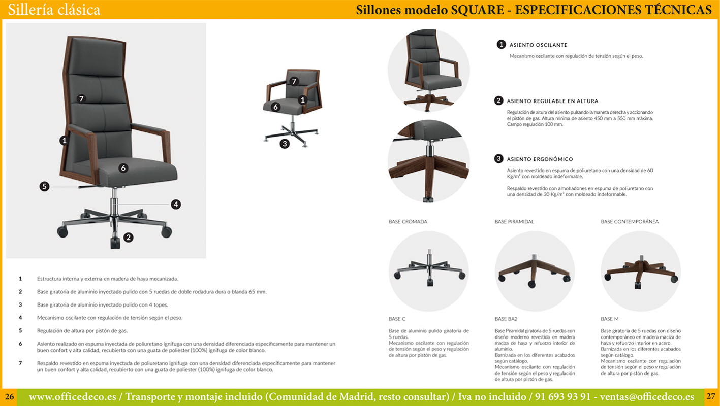 clasica_silleria_13 Muebles de oficina Clásico serie Silleria