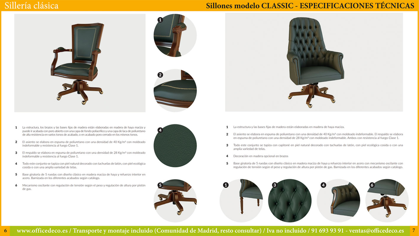 sillas y sillones estilo clásico