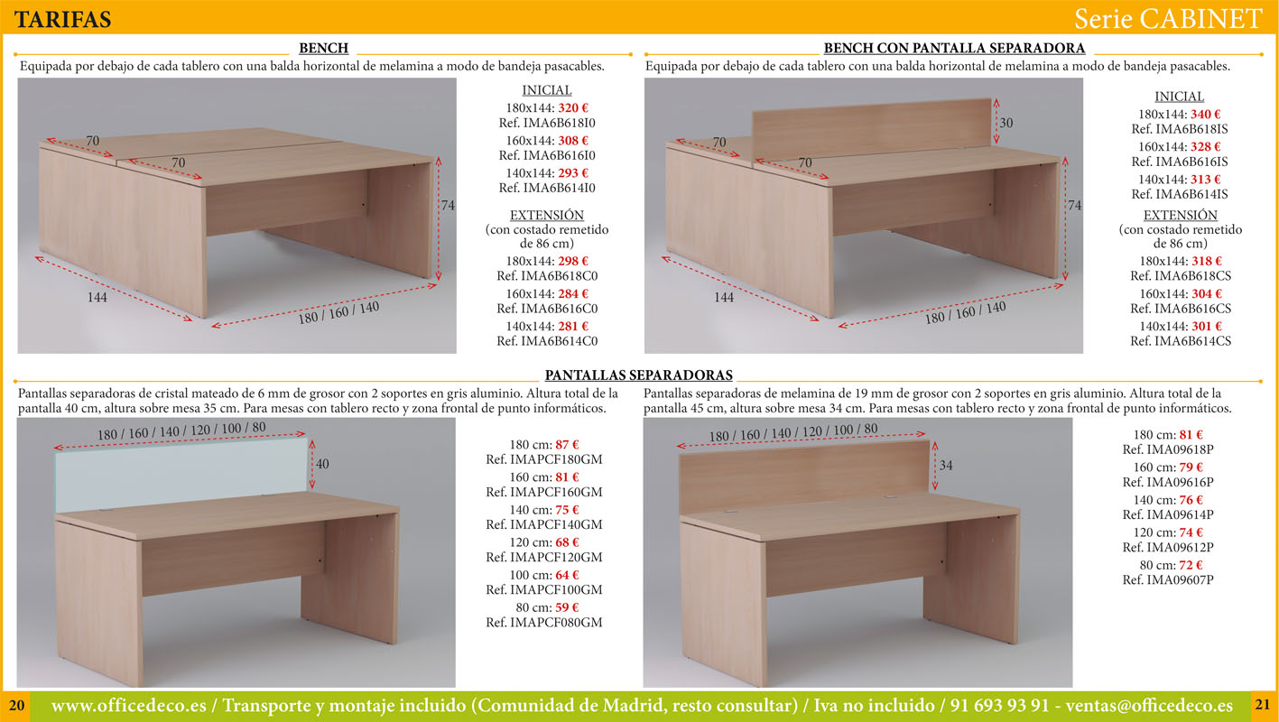 mesas-operativas-CABINET-10 Muebles de oficina serie Cabinet