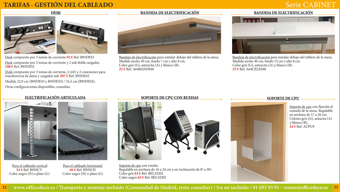 mesas-operativas-CABINET-16 Muebles de oficina serie Cabinet