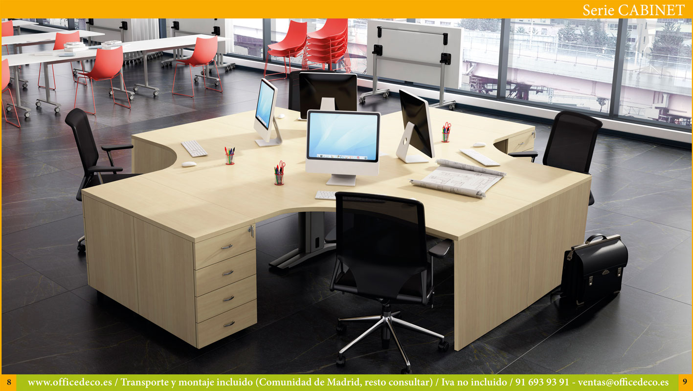 mesas-operativas-CABINET-4 Muebles de oficina serie Cabinet