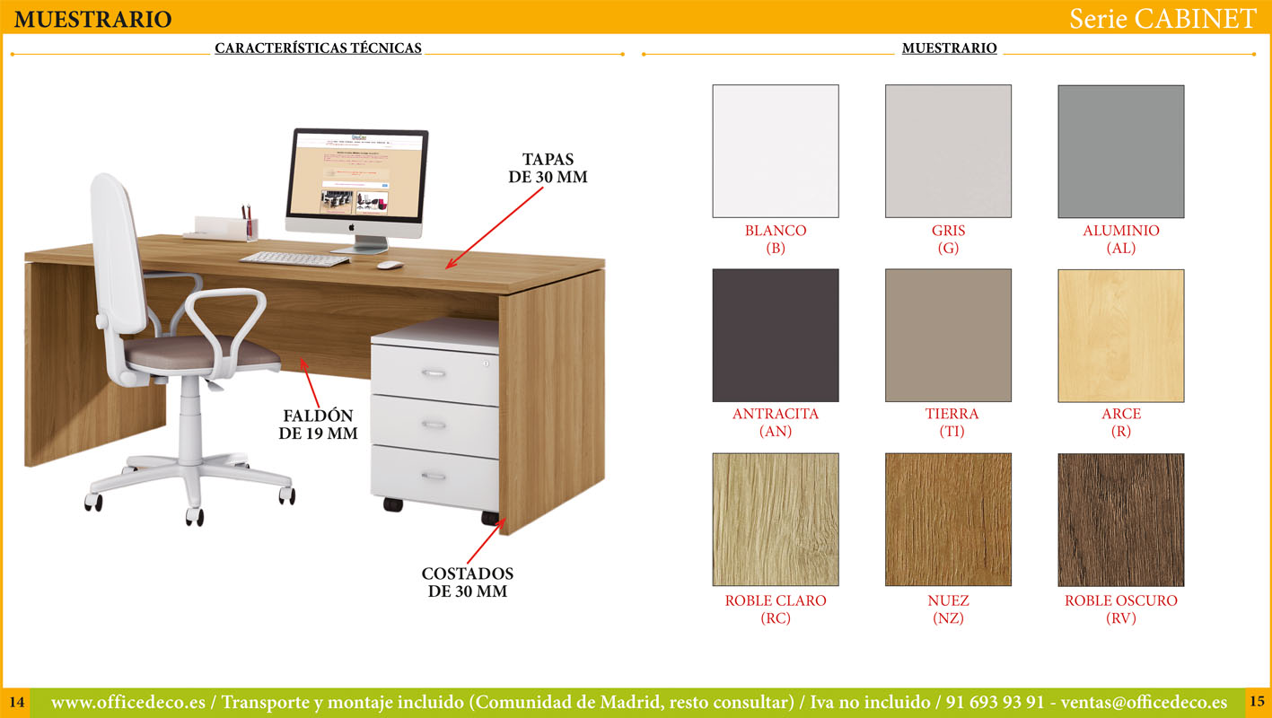 mesas-operativas-CABINET-7 Muebles de oficina serie Cabinet