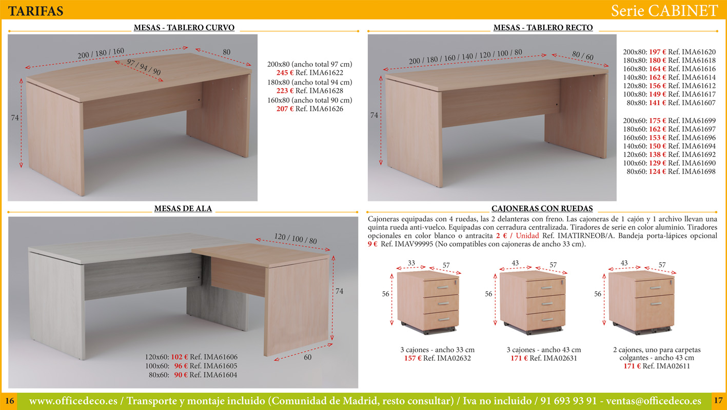 mesas-operativas-CABINET-8 Muebles de oficina serie Cabinet