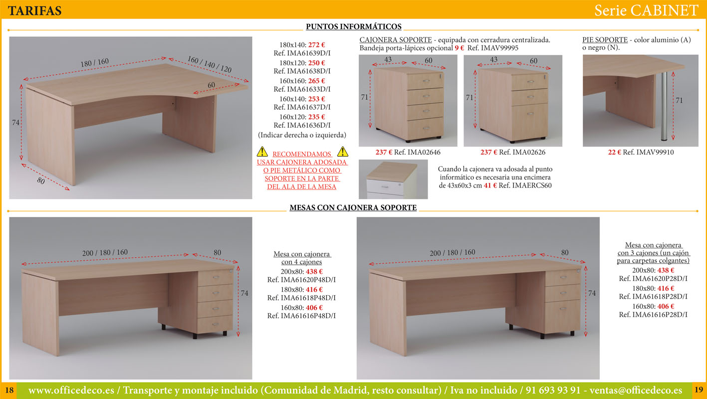 mesas-operativas-CABINET-9 Muebles de oficina serie Cabinet