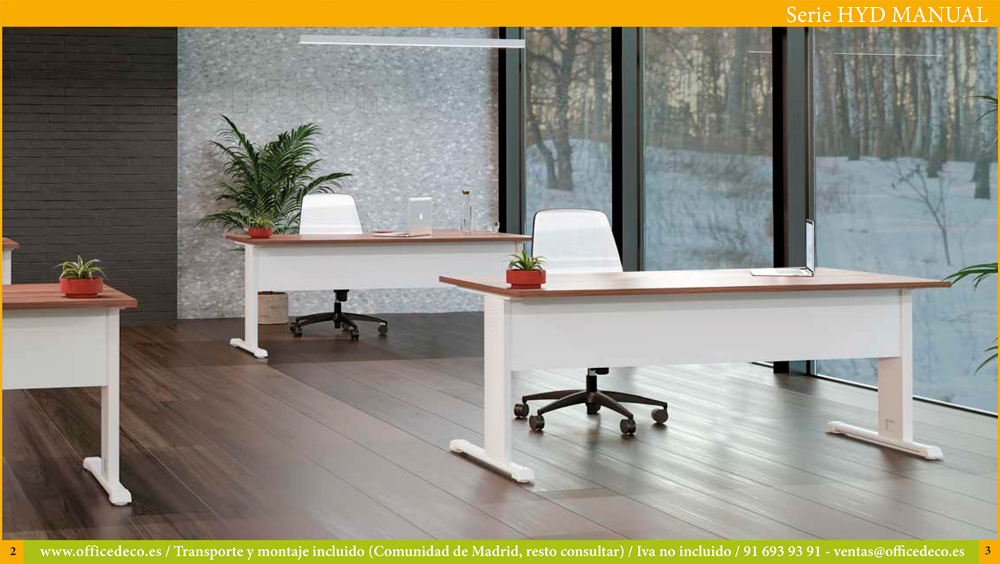 mesas-regulables-manual-HYD-1 Mesas de oficina regulables en altura manual HYD.