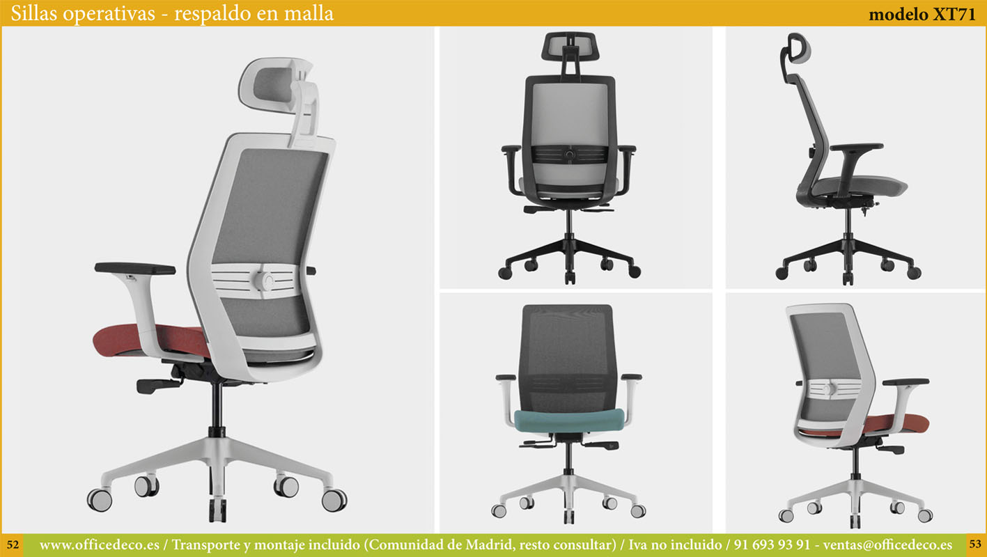 sillas de oficina operativas