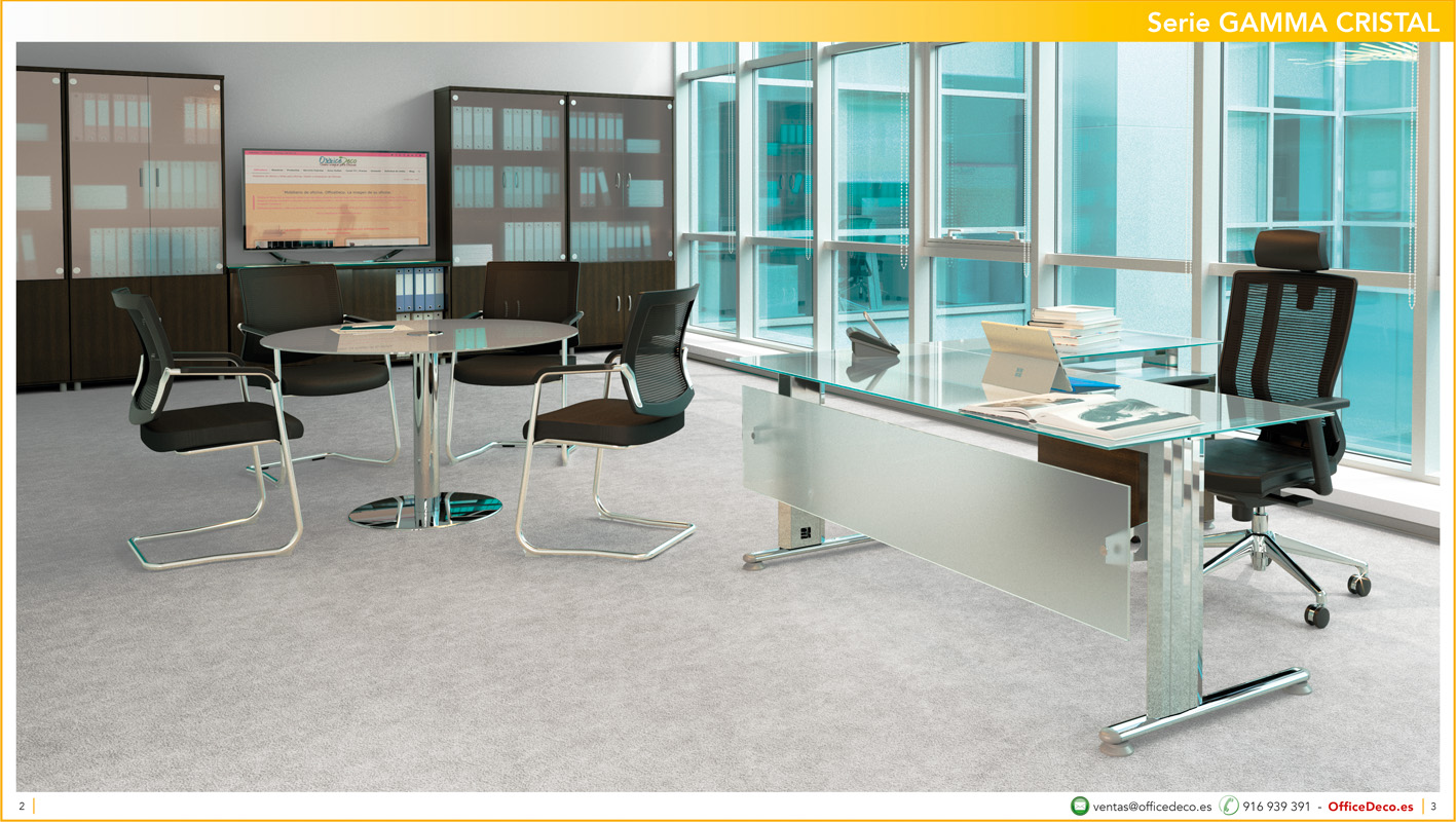 cristalgamma1 | OfficeDeco Mesas de oficina Cristal Serie GAMMA