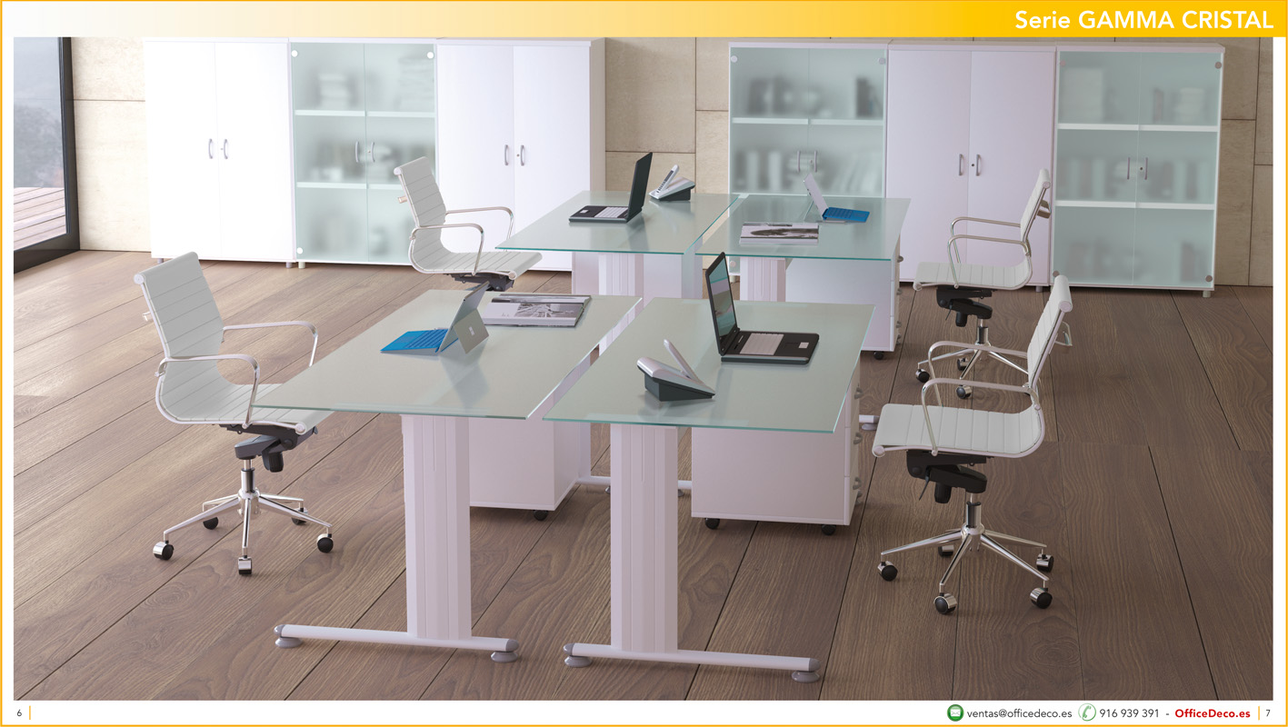 cristalgamma3 | OfficeDeco Mesas de oficina Cristal Serie GAMMA