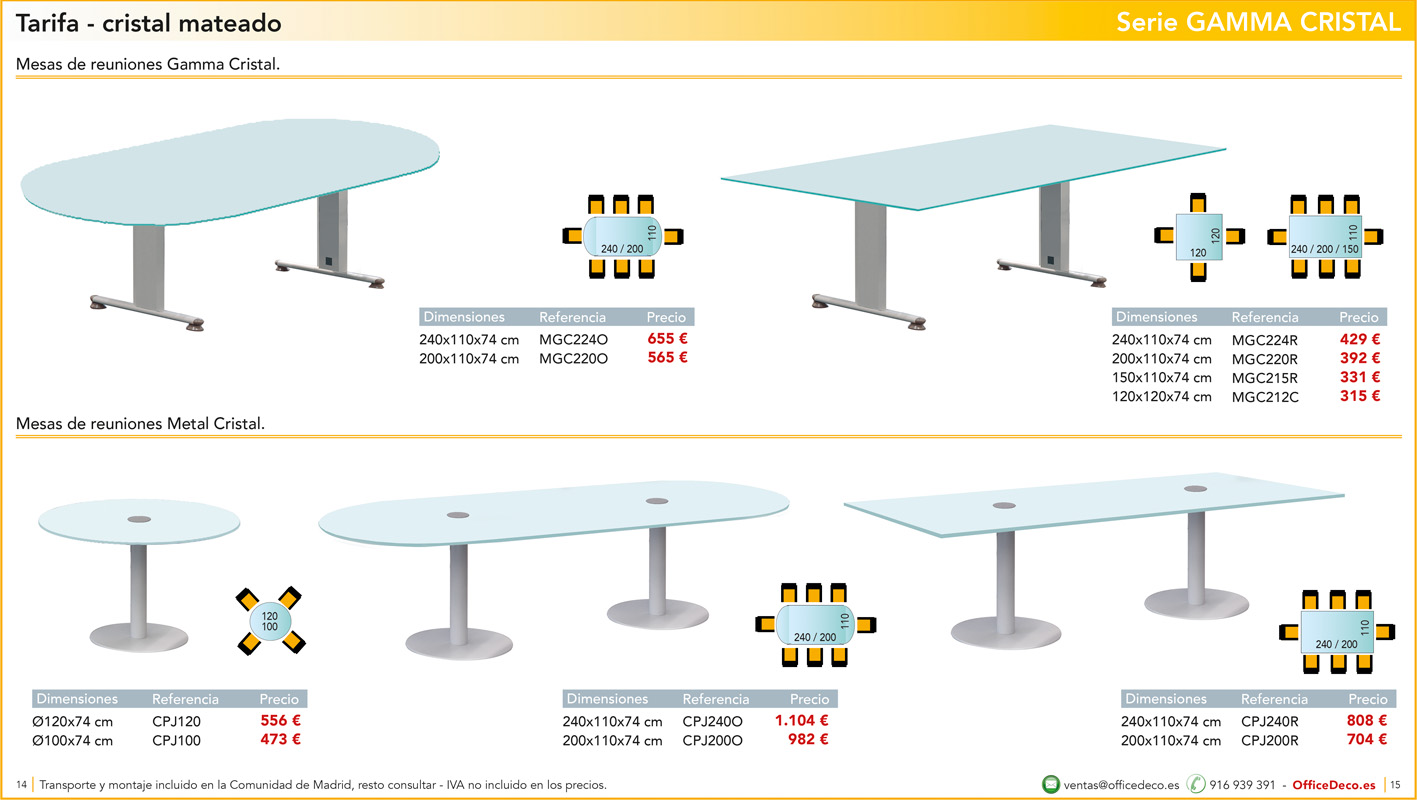 cristalgamma7 | OfficeDeco Mesas de oficina Cristal Serie GAMMA