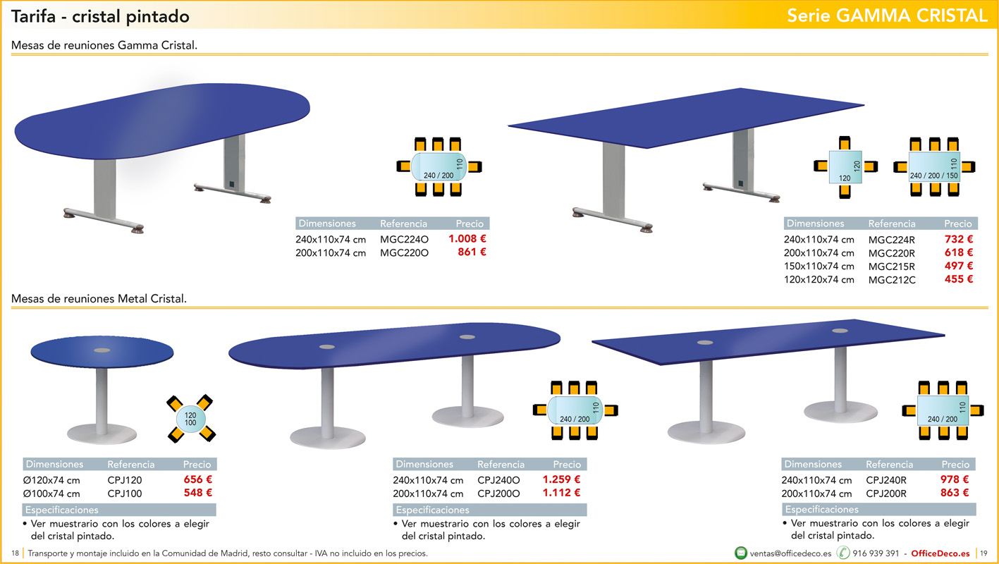 cristalgamma9 | OfficeDeco Mesas de oficina Cristal Serie GAMMA