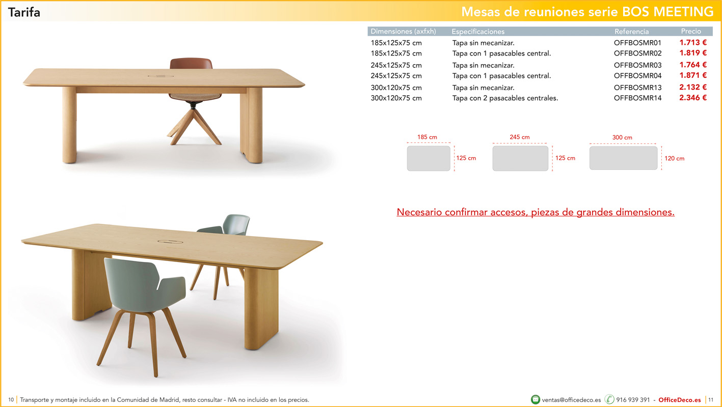 BOS MEETING 5 | OfficeDeco mesas de juntas serie bos meeting