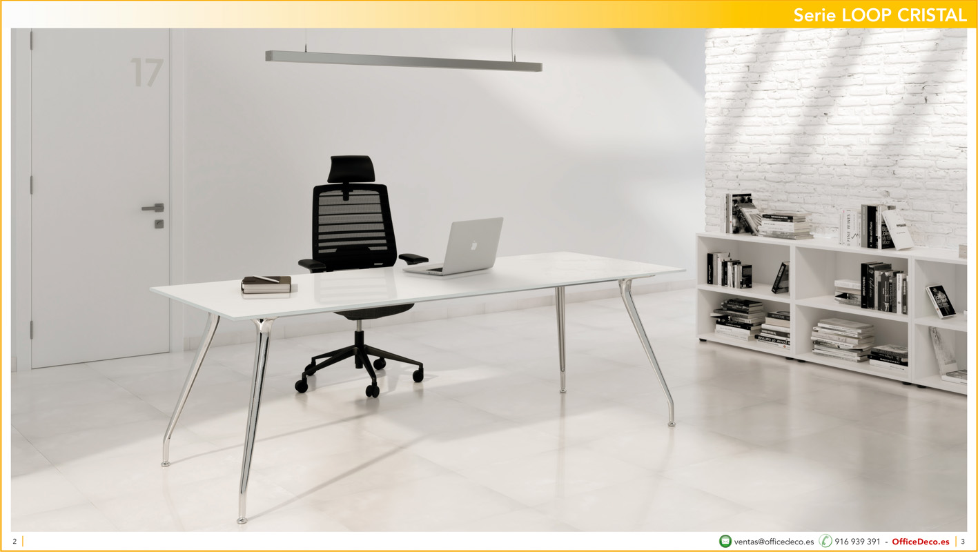cristalloop1 | OfficeDeco Mesas de oficina Cristal Loop