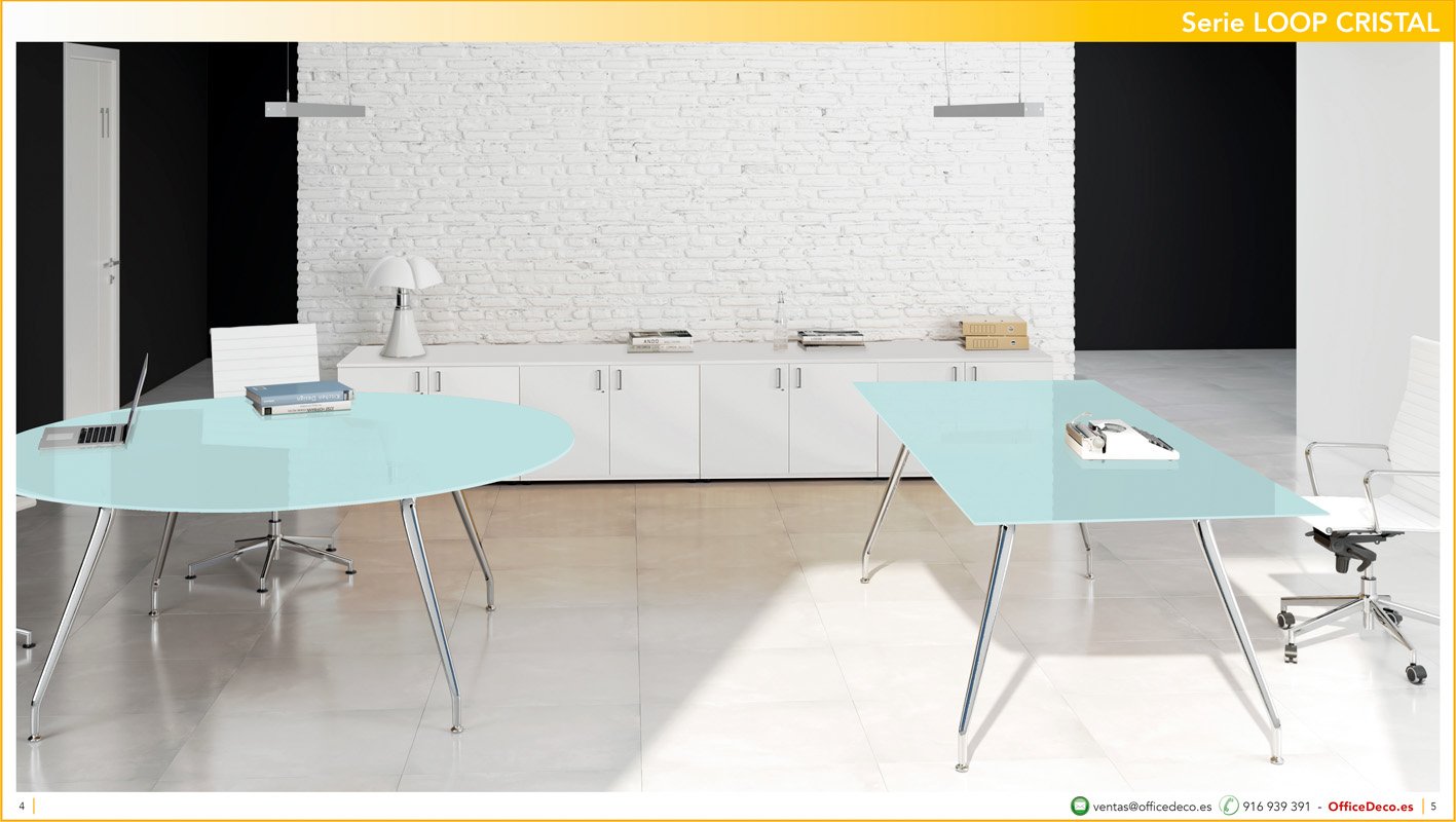 cristalloop2 | OfficeDeco Mesas de oficina Cristal Loop