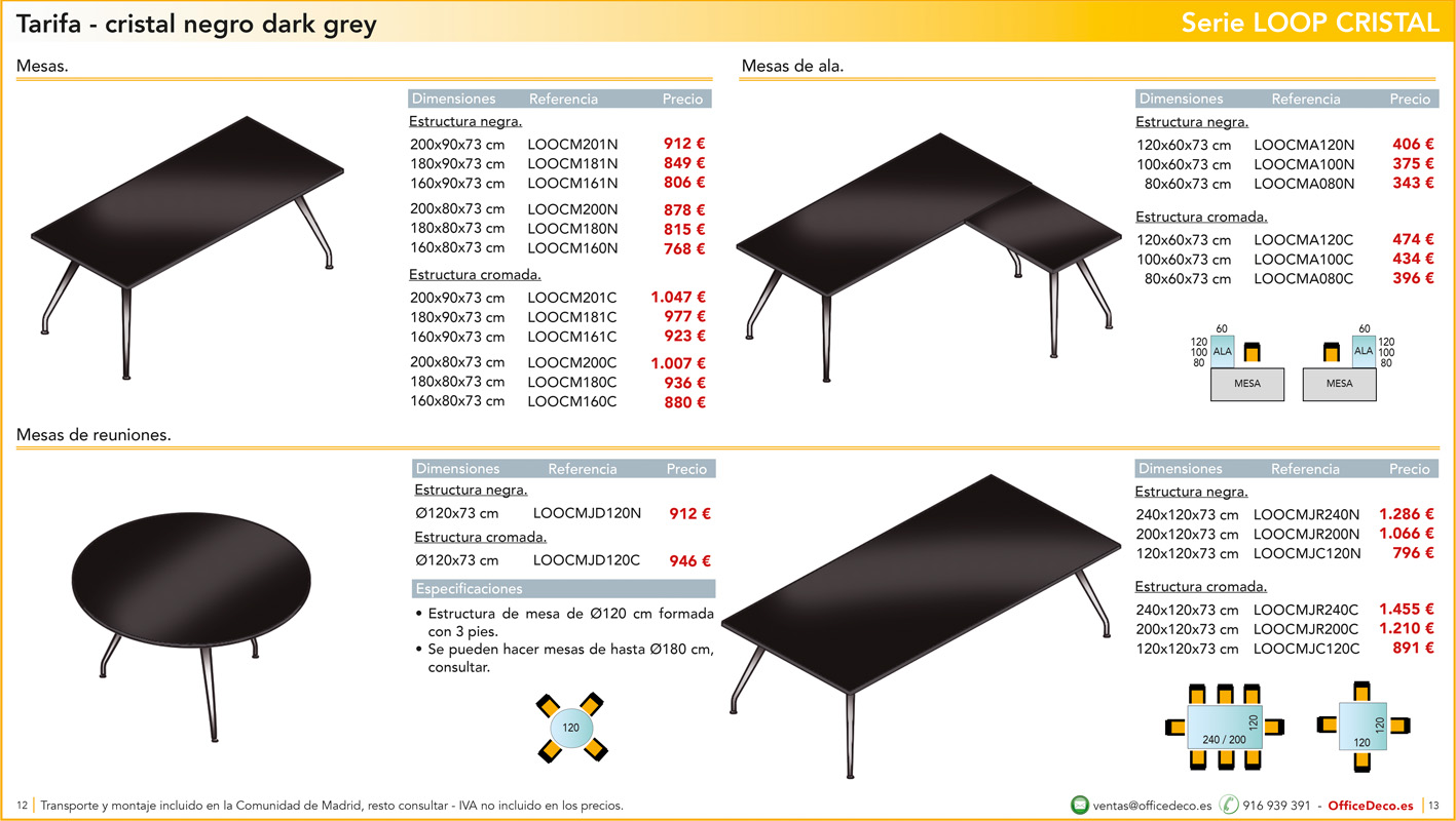 cristalloop6 | OfficeDeco Mesas de oficina Cristal Loop