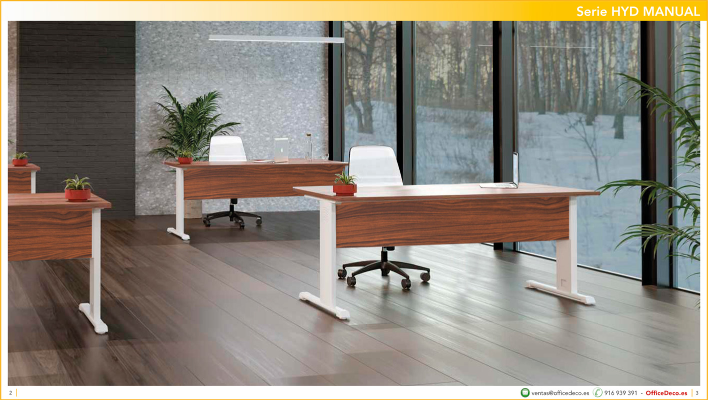 mesasregulablesmanualHYD1 | OfficeDeco Mesas de oficina regulables HYD