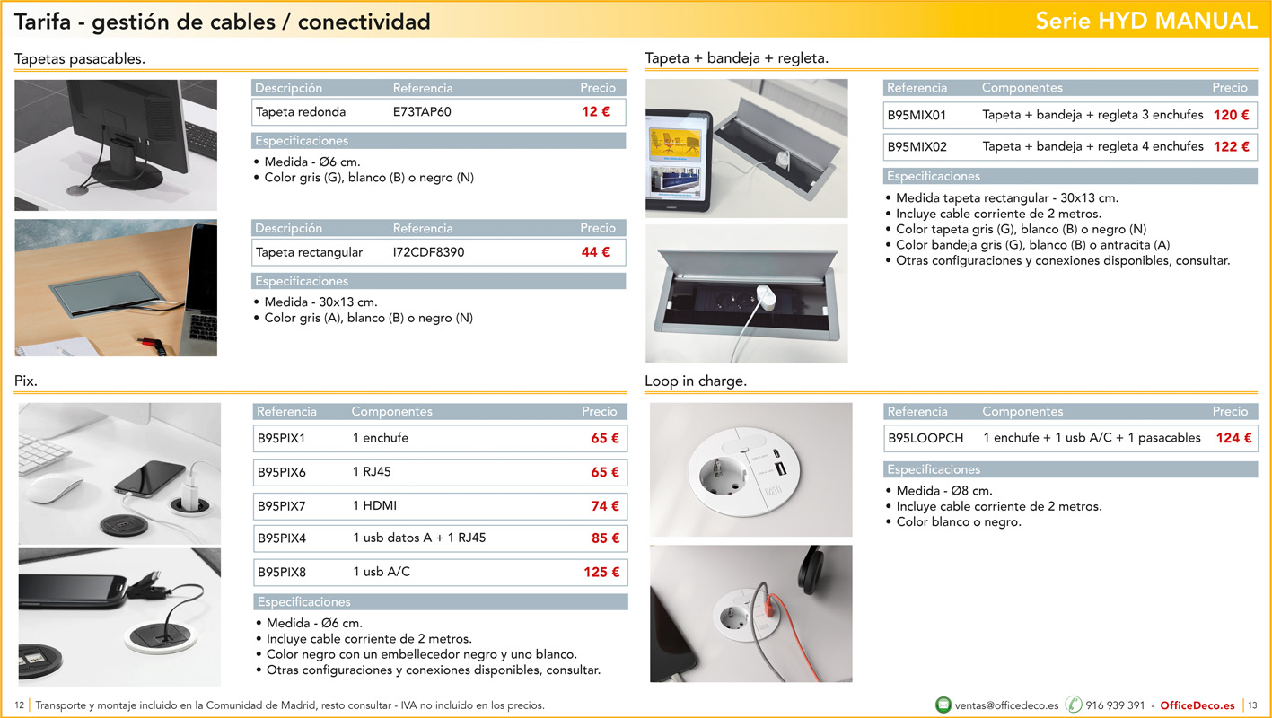 mesasregulablesmanualHYD6 | OfficeDeco Mesas de oficina regulables HYD
