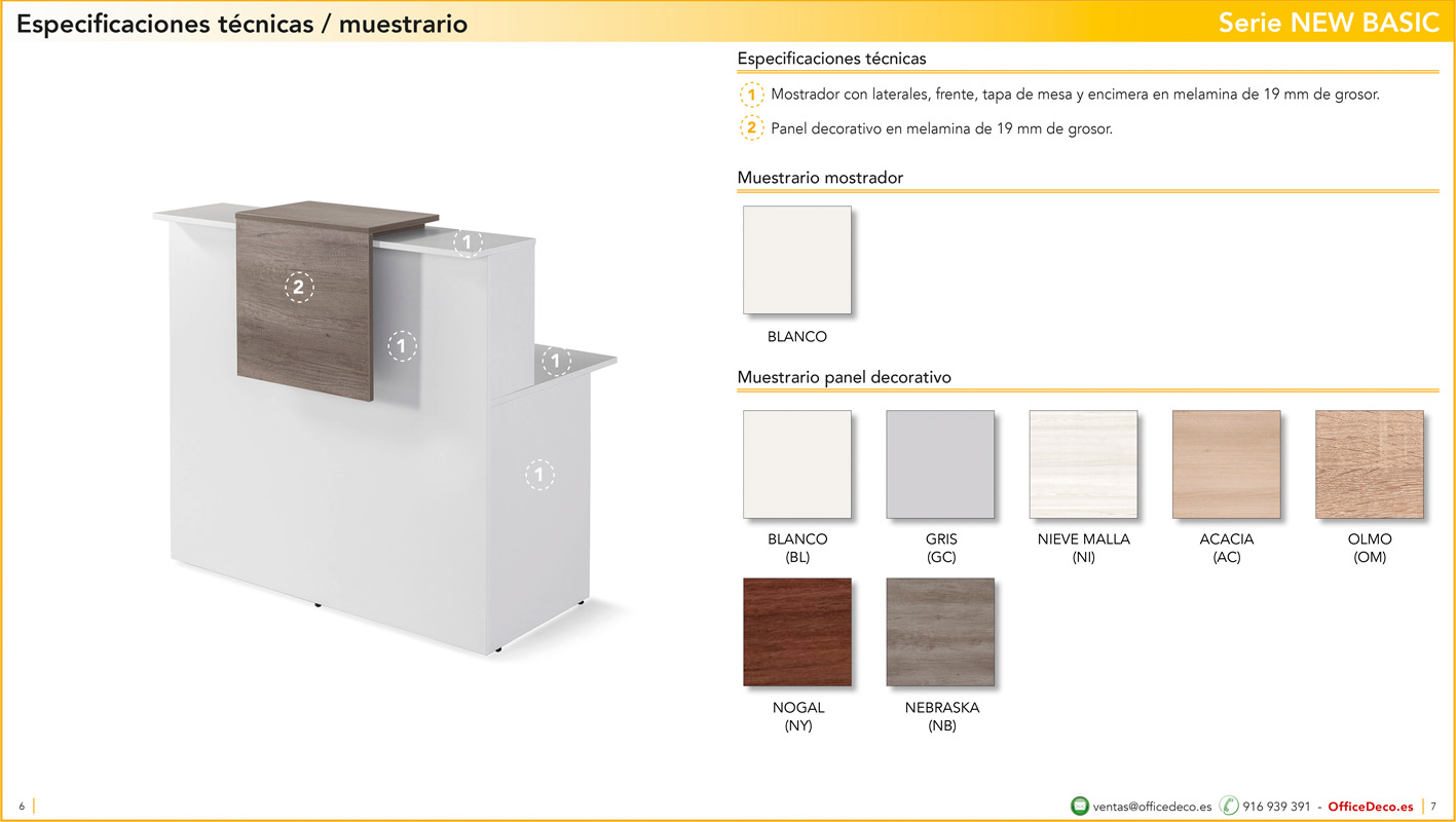 mostradoresNEWBASIC3 | OfficeDeco Mostradores y recepciones serie New Basic