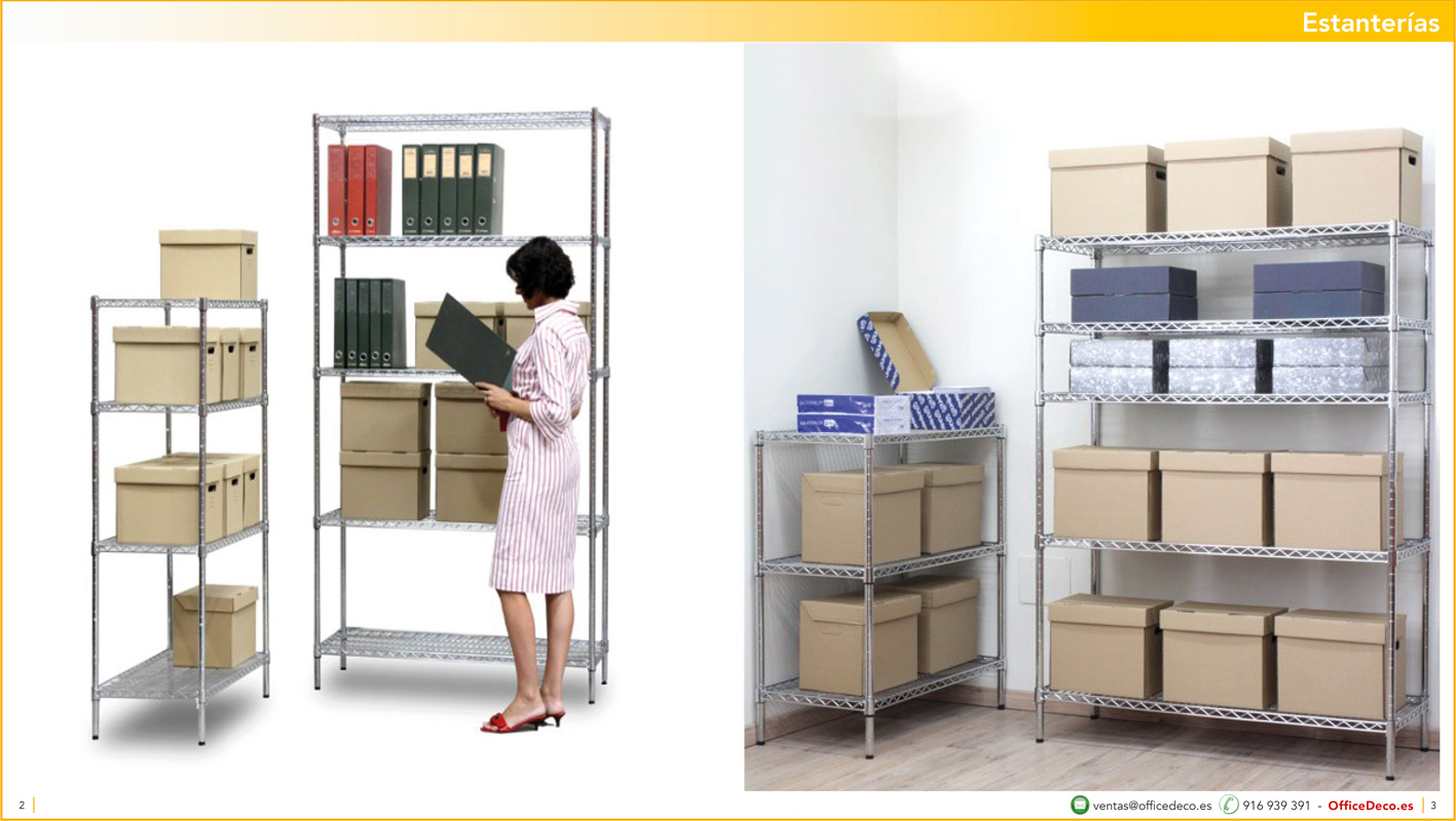estanteriasmetalicas1 | OfficeDeco Estanterías Metálicas Cromadas