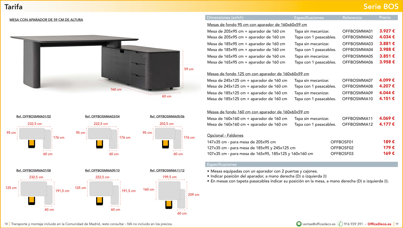 direccion BOS 9 | OfficeDeco Dirección Bos