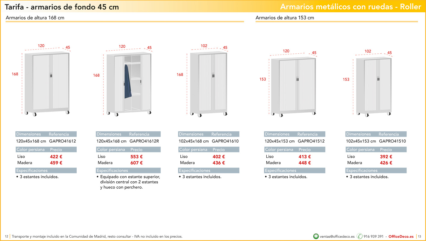 armariospersianaruedas6 | OfficeDeco armarios metálicos de persiana con ruedas
