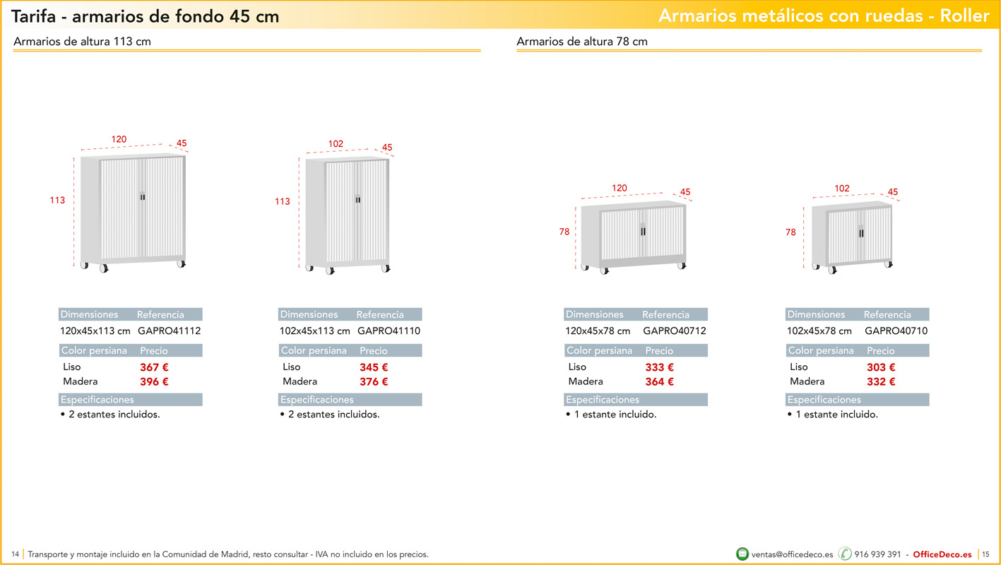 armariospersianaruedas7 | OfficeDeco armarios metálicos de persiana con ruedas