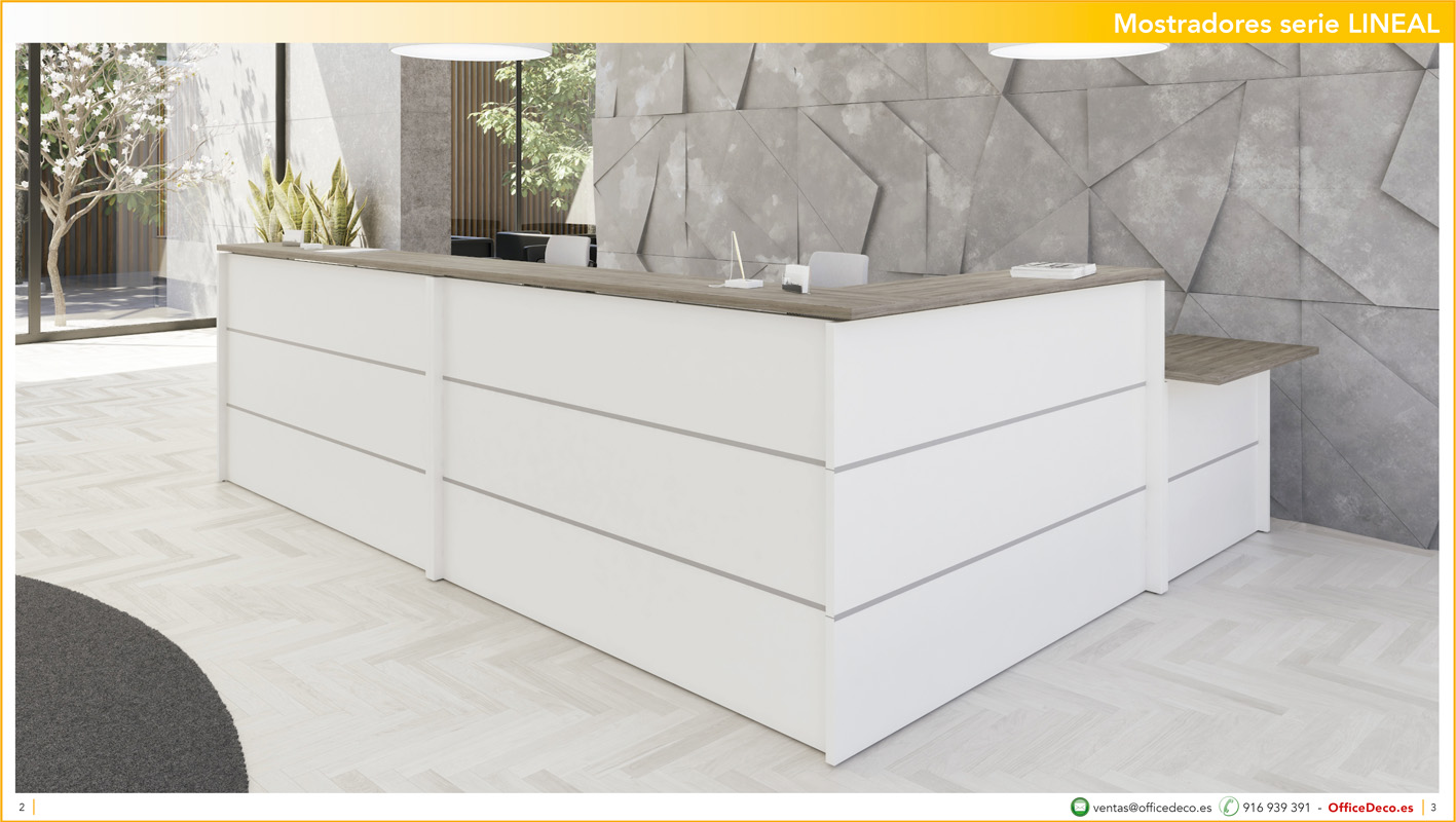 mostradoreslineal1 | OfficeDeco mostradores y recepciones serie LINEAL