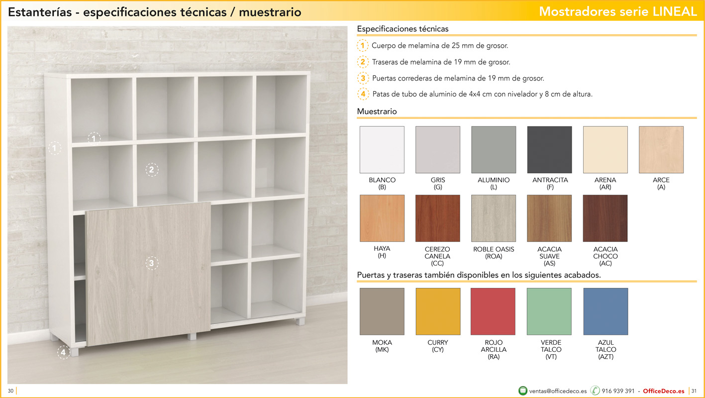 mostradoreslineal15 | OfficeDeco mostradores y recepciones serie LINEAL