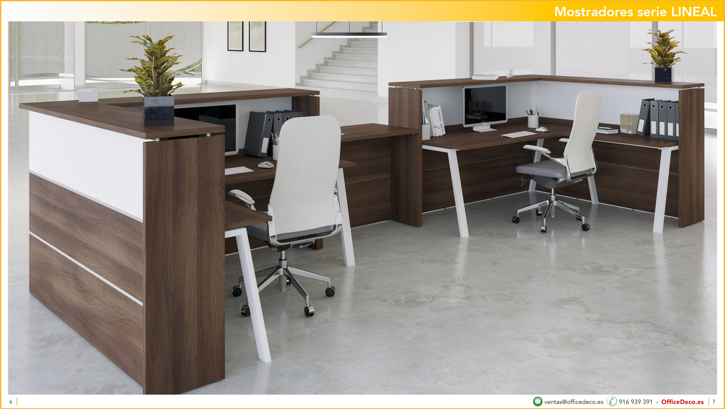 mostradoreslineal3 | OfficeDeco mostradores y recepciones serie LINEAL