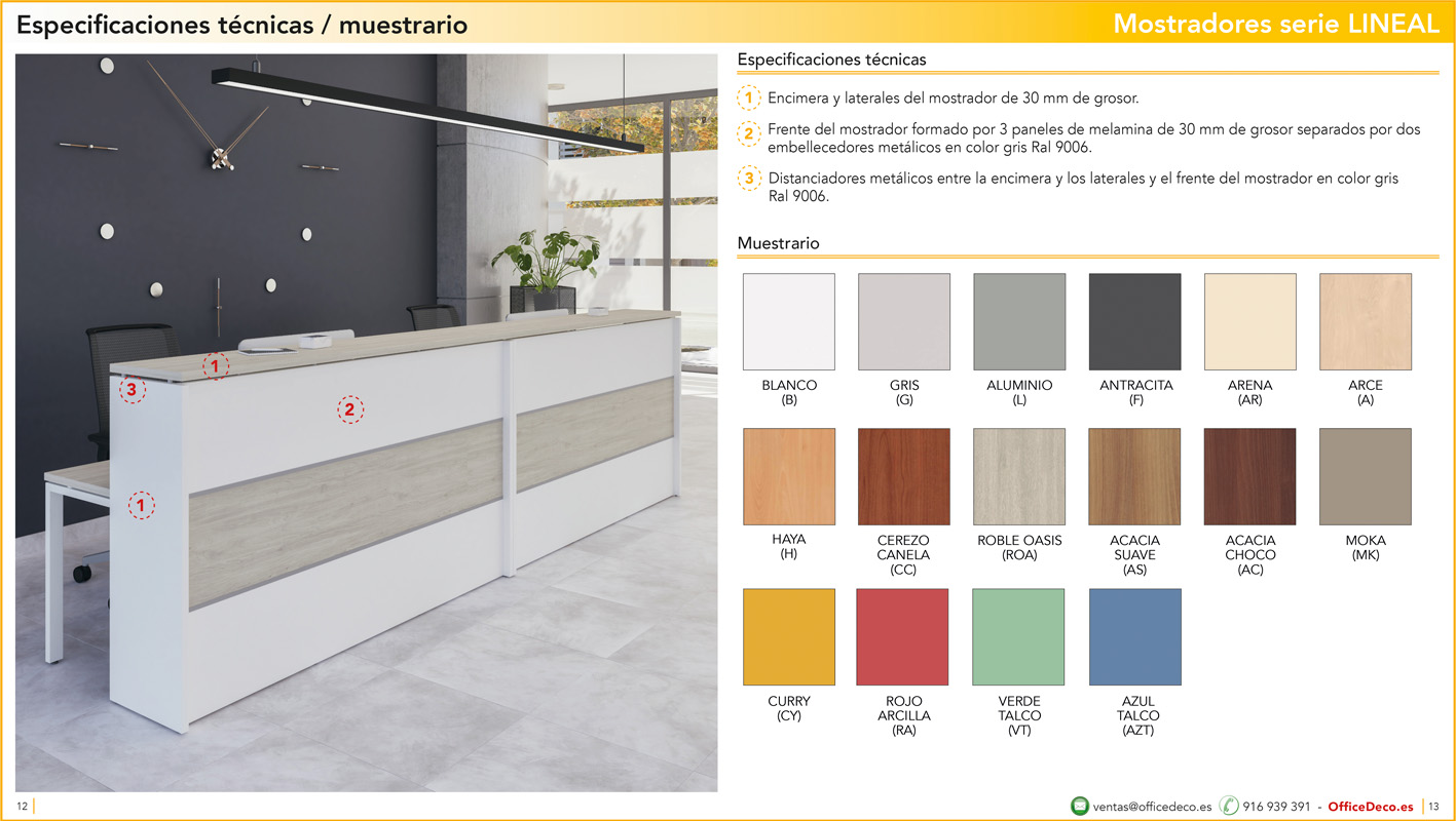 mostradoreslineal6 | OfficeDeco mostradores y recepciones serie LINEAL