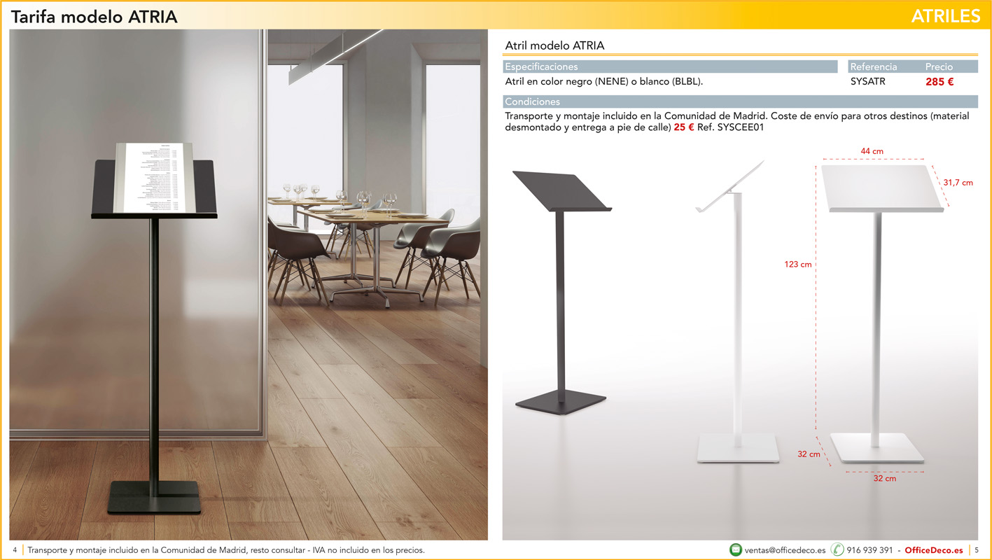 ATRILES2 | OfficeDeco Atriles de conferencias