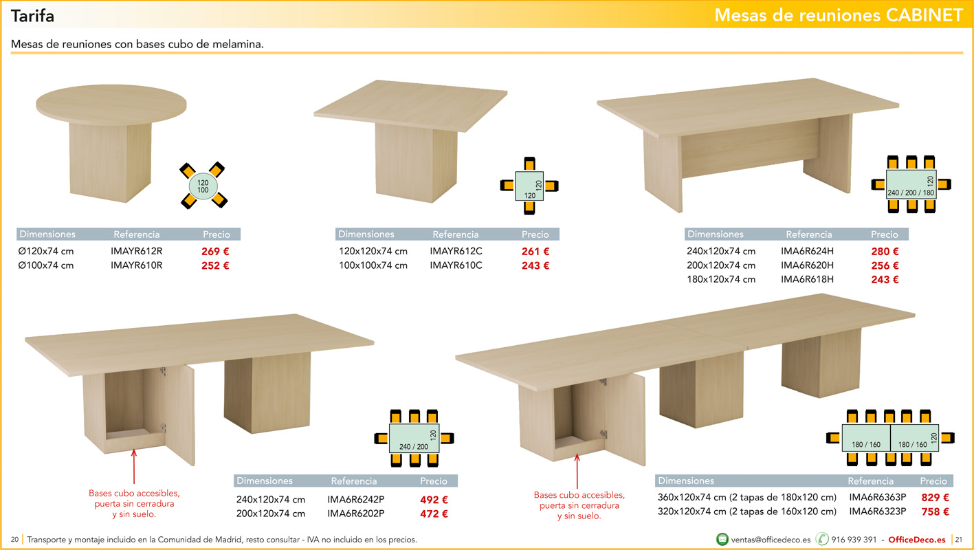 juntasCABINET10 | OfficeDeco Mesas juntas serie Cabinet
